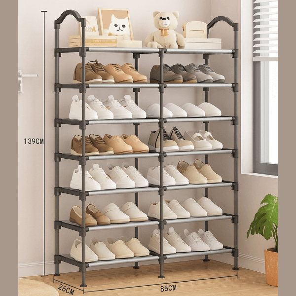 Perfect Dealz Double Row Shoe Rack