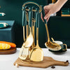 7 Piece Stainless Steel Luxury Cooking Utensils Set With Holder image 2