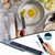 BPA Free Multi Gear Compact Adjustable Measuring Spoon in use, measuring ingredients for cooking and baking.
