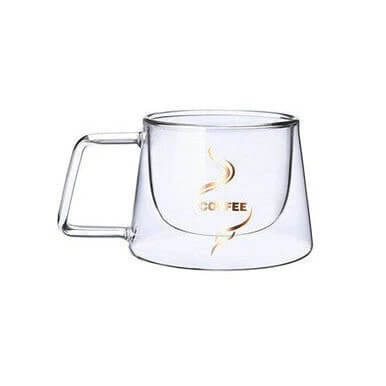Perfect Dealz Double Walled Glass Coffee Mug