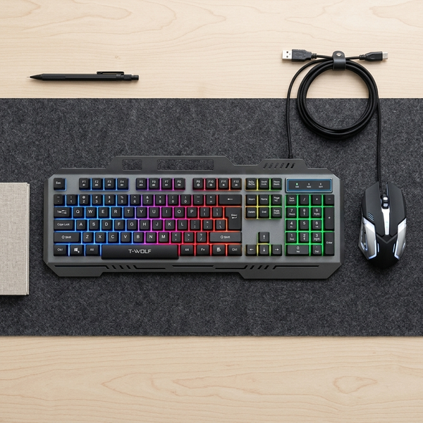 LED Backlit Gaming Keyboard and Mouse Combo