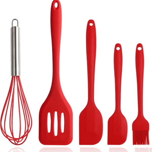Perfect Dealz 5 Piece Silicone Kitchen Utensil Set