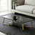 Modern 2-Tier Marble Coffee Table with Gold Frame