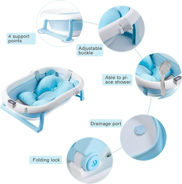 Perfect Dealz Foldable Baby Bathtub with Temperature Sensor