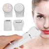 5 in 1 Facial Hair Removal Electric Face Brush with interchangeable heads for skin care and hair removal.