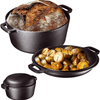 Perfect Dealz 2 in 1 Cast Iron Dutch Oven with Skillet Lid