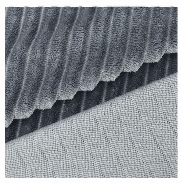 Thin Grid Grey Fleece Blanket 150x200cm image 2