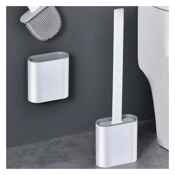 Silicone Toilet Brush With Toilet Brush Holder image 2