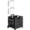 Perfect Dealz 50L Black Collapsible Rolling Utility Crate
