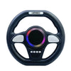 Steering Wheel Bluetooth Speaker featuring a multi-color speaker design and control buttons for easy audio access.