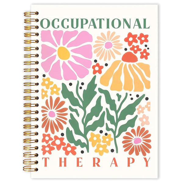 Floral-Themed Spiral Notebook