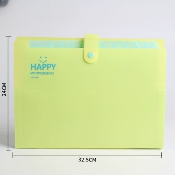 A4 Expanding Document File with 12 Pockets and Snap Closure