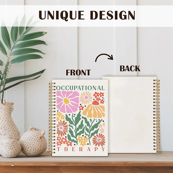 Floral-Themed Spiral Notebook