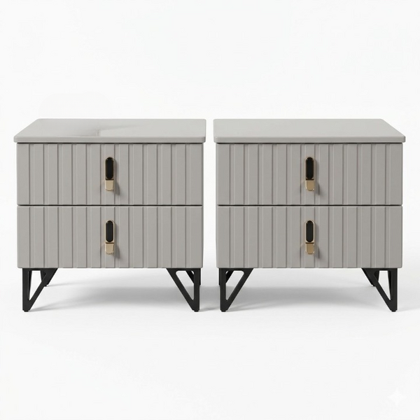 Grace 2-Drawer Bedside Table Set