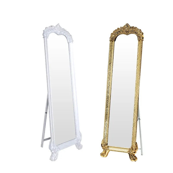 Rectangular Carved Frame Full Length Floor Mirror