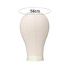 Wood Mannequin Head Wig Display Stand showing a 58cm tall design ideal for wigs and styling.