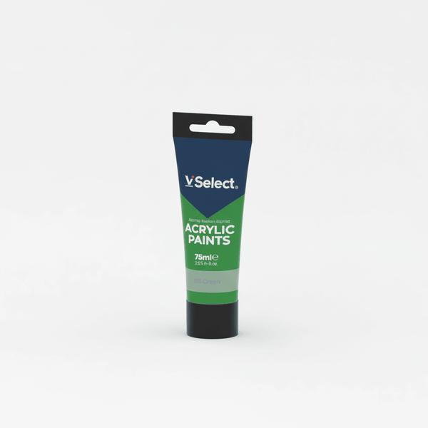Acrylic Paint 75ml - Sap Green tube, ideal for landscapes and mixed media artwork, featuring vibrant pigmentation.