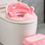 Customized Lovely Bear Plush Toy toilet seat trainer for kids in pink with bear design