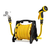 Wall-Mounted Garden Hose Reel with Spray Gun Set