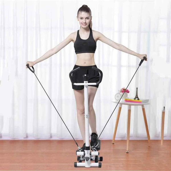 Adjustable Fitness Stepper with Handlebar – Compact Home Stepper Workout Machine