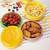 Adorable Burger-Style Double Layer Kids Lunch Box Container with colorful compartments holding food items