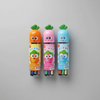 Aesthetic Stationery Pens Items List 12pcs Multi Color Set featuring cute vegetable-shaped pen holders.