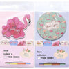 Assorted Colour Paper Sticky Note Set featuring floral and flamingo designs in vibrant colors.