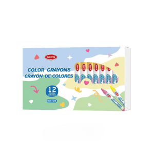 Round Wax Crayon Set 12 Colours