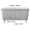 Aurora Modern Storage Console Cabinet with doors and drawers