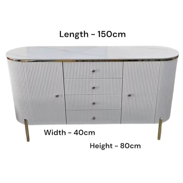 Aurora Modern Storage Console Cabinet with doors and drawers