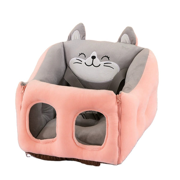 Baby Safety Support Seat in a cute cat design, ensuring comfort and safety during bath time and feeding.