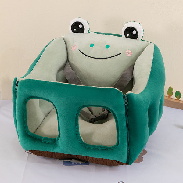 Baby Safety Support Seat featuring a cheerful frog design for secure and comfortable baby support during bath and feeding moments.