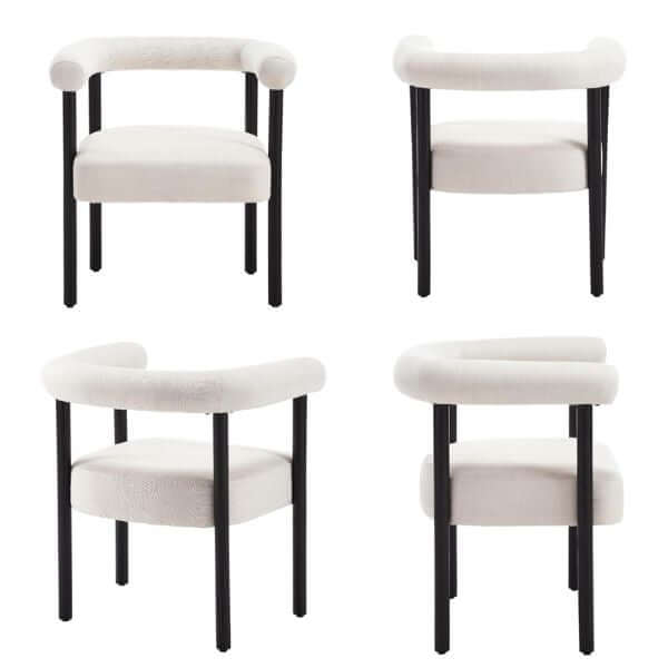 Perfect Dealz Beige Barrel Dining Chair