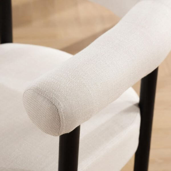Perfect Dealz Beige Barrel Dining Chair