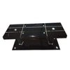 Perfect Dealz Black Glass TV Stand with Modern Design