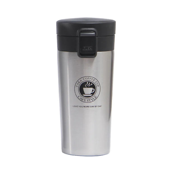 Classic Portable Stainless Steel Double Wall Travel Mug for on-the-go drinks, keep beverages hot or cold.