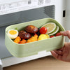 Collapsible Double-Layer Lunch Box with colorful vegetables and egg, perfect for convenient and organized meals.
