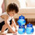 Collapsible Silicone Water Bottle featuring a playful design, ideal for kids and outdoor adventures.