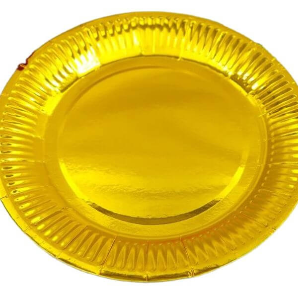 Perfect Dealz Gold Disposable Party Paper Plates Set