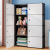 Compact Modern Storage Cabinet with Double Glass Doors