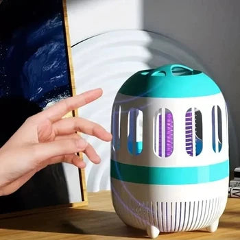 UV LED 365nm Mosquito Killer Trap attracting insects with UV light in a stylish design.