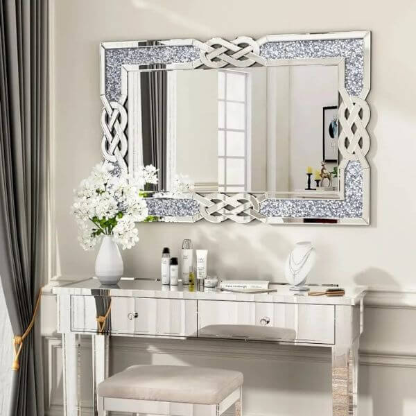 Perfect Dealz Decorative Crystal Wall Mirror