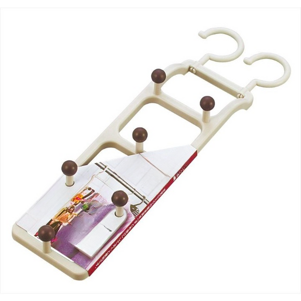 Double-Arm Closet Hanger Connector Hook for maximizing closet space by holding two hangers vertically.