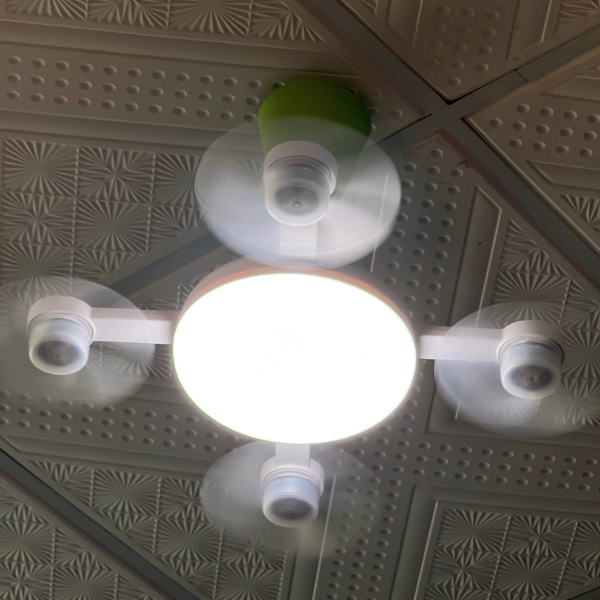 Drone-Style LED Ceiling Fan Light with Remote Control