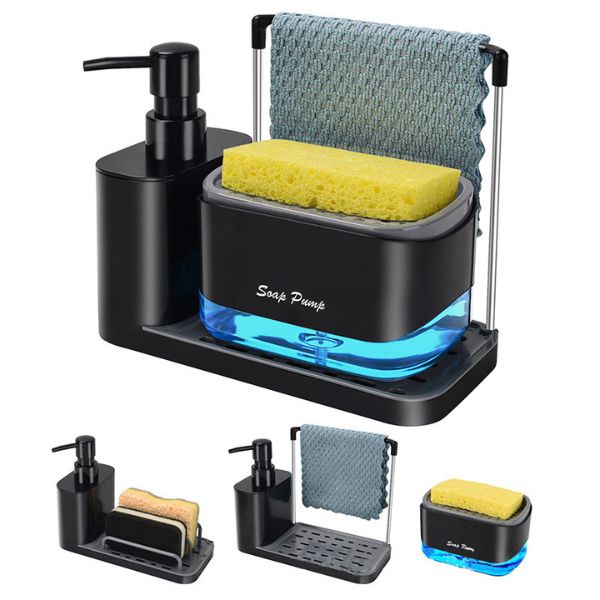 Dual Soap Dispenser with Sponge Holder