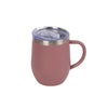 Eggshell Stainless Steel Coffee Cup with U-Shaped Belly and Lid featuring a lid and handle, perfect for on-the-go coffee.