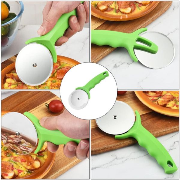 Perfect Dealz Handheld Stainless Steel Pizza Cutter Wheel
