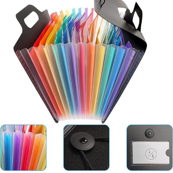 Expandable A4 Accordion File Organiser with Multiple Pockets