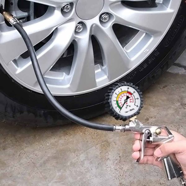 220 PSI Tyre Pressure Gauge and Inflator Tool