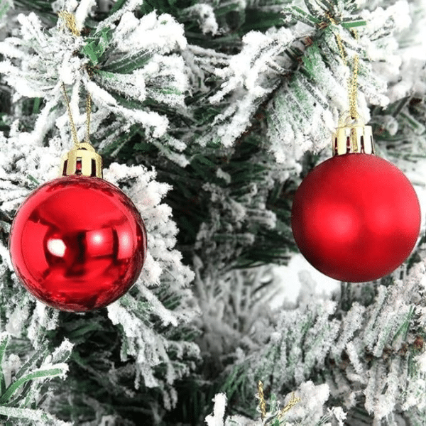 Festive Assorted Christmas Tree Balls 12 Pieces